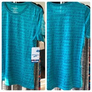 Run Happy TShirt (Caribbean blue)